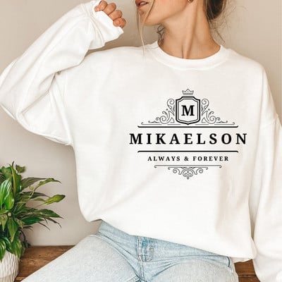 Mikaelson Alati ja igavesti dressipluus Original Vampires kapuuts Mystic Falls Jumper Vampire Diaries TVD Crewneck dressipluusid