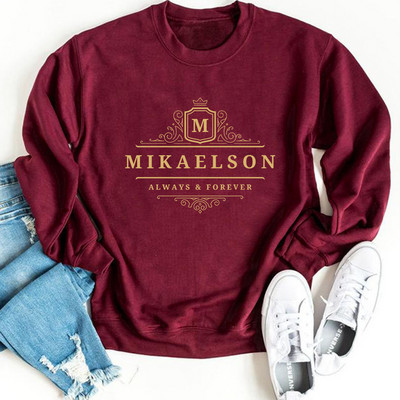 Mikaelson Alati ja igavesti dressipluus Original Vampires kapuuts Mystic Falls Jumper Vampire Diaries TVD Crewneck dressipluusid