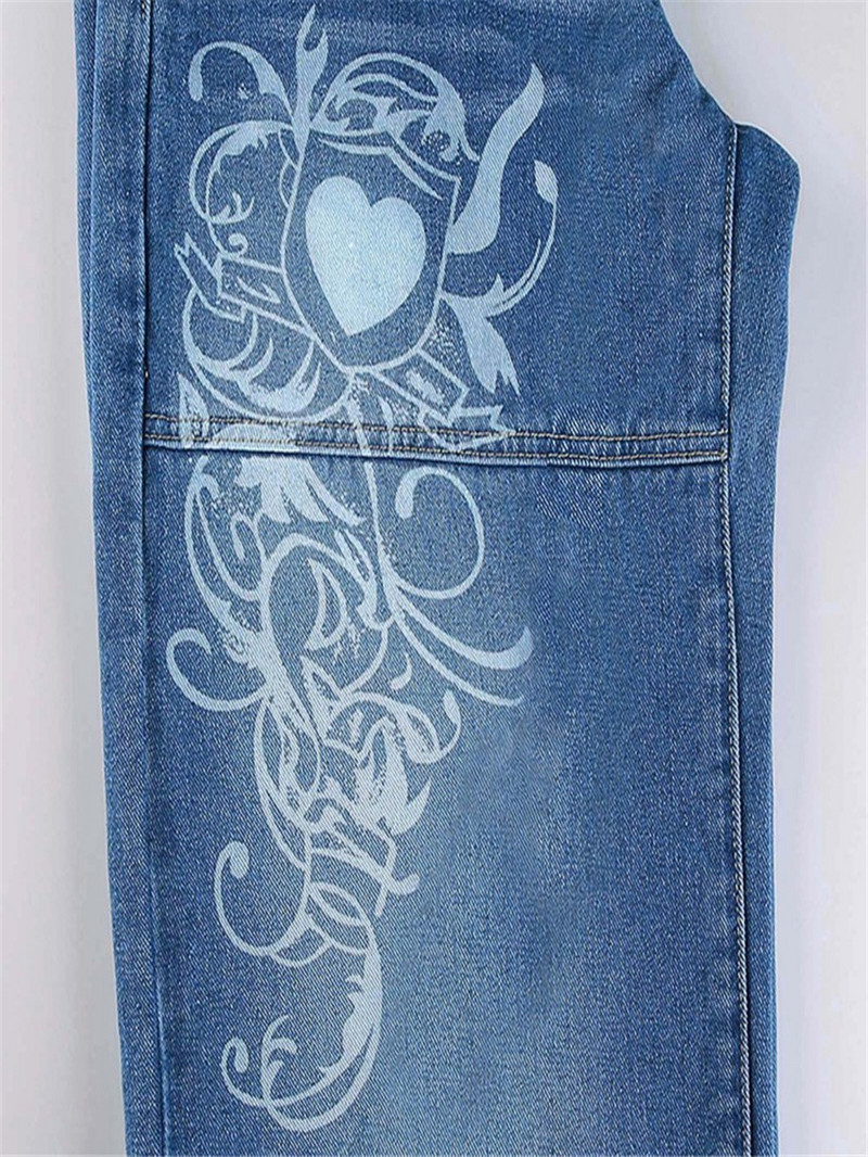 Harajuku Grunge Vintage Cargo hlače niskog struka Y2K Aesthetics Indie široke hlače za žene Traperice Korejske ulične hlače