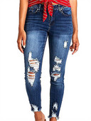 2023. aasta pliiatsiga teksapüksid, naiste lõhestatud, õhuke, kõrge vöökohaga vanaaegne tänavariietus vabaaja mood, veniv sinised teksad naiste pükstele