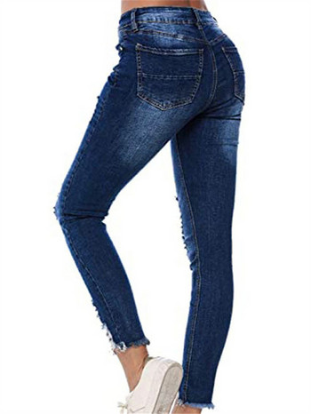 2023 Pencil Denim Παντελόνι Γυναικείο Ripped Slim Fit High Waist Vintage Streetwear Casual Fashion Stretch Μπλε Τζιν για Γυναικείο Παντελόνι