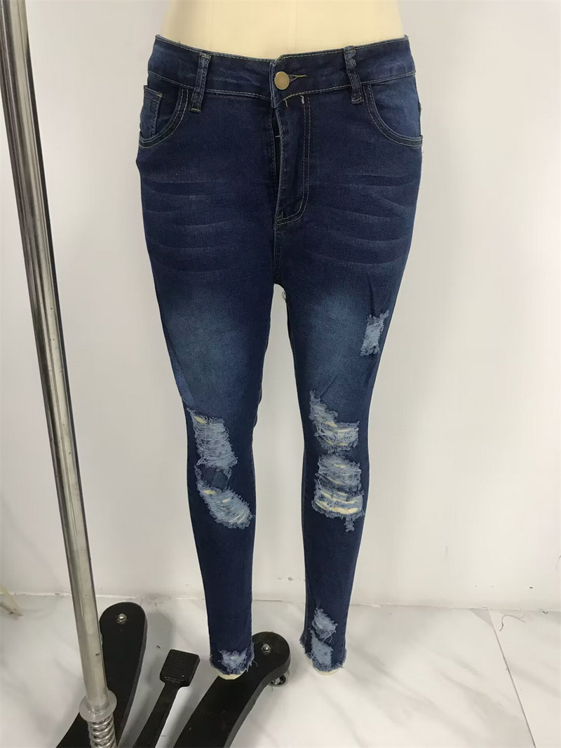 2023. aasta pliiatsiga teksapüksid, naiste lõhestatud, õhuke, kõrge vöökohaga vanaaegne tänavariietus vabaaja mood, veniv sinised teksad naiste pükstele