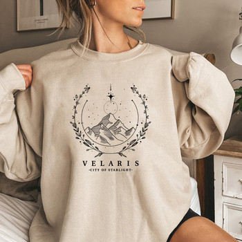 Суичър Velaris The Night Court Hoodies Суичър Court of Thorns and Roses Дамски суичър SJM City of Starlight Пуловери Топ