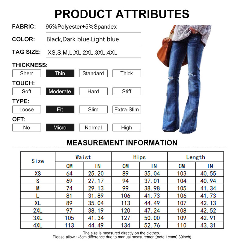 Kõrge vöökohaga teksad naistele, suured, kellukese ja põhjaga teksapüksid naistele täispikkuses kontoris kulumise põhjuslikud pikad naistepüksid 6157
