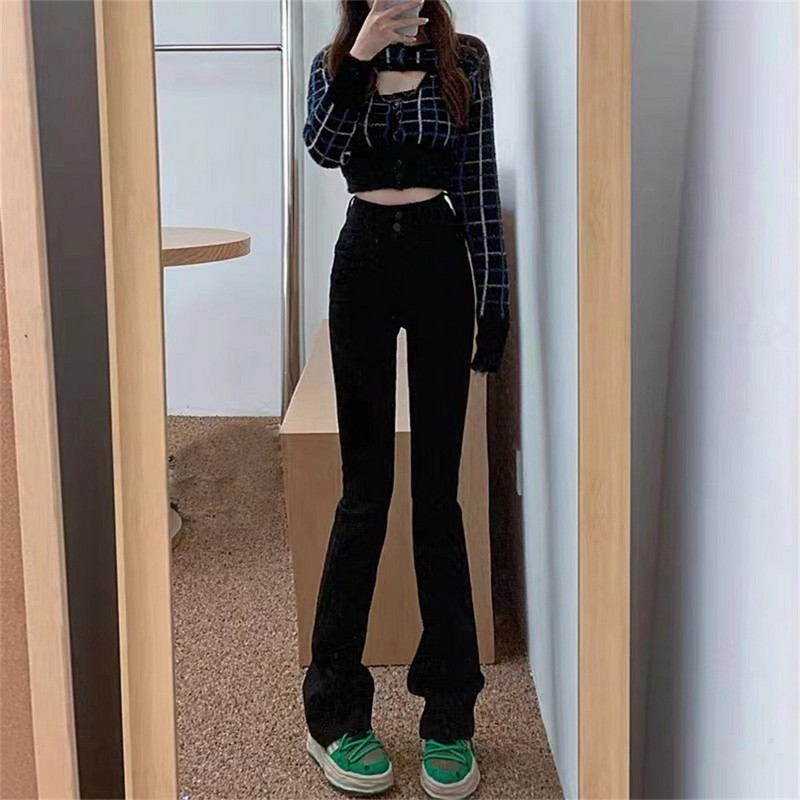 Široke traperice niskog struka Široke udobne traperice za žene Hlače 2022. Elastične modne traper hlače u bojfriend stilu