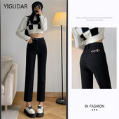 Ψηλόμεσο Γυναικείο Τζιν Μήκος Αστραγάλου Stretch Βαμβακερό ίσιο τζιν παντελόνι Μόδα Streetwear Boyfriend Jeans για κορίτσι Καλοκαίρι 2022