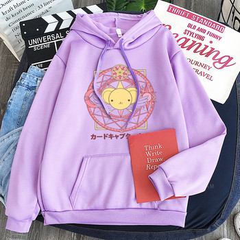 Manga Sakura Card Captor Cartoon Hoodies Дамски аниме Сладки Keroberos Kawaii Дамски дрехи Oversized Itself Суичъри Harajuku