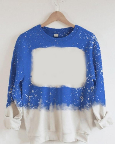 Sublimation Blank μακρυμάνικο μπλουζάκι Γυναικείο φούτερ Φαρδιά σέξι ρούχα πουλόβερ με λαιμόκοψη για προσαρμοσμένη εκτύπωση Εικόνα λογότυπου