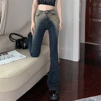 Flare Jeans Ψηλόμεση Φαρδιά Άνετα Τζιν για Γυναικεία Παντελόνια 2022 Ελαστική μόδας Boyfriend Style Τζιν παντελόνι γυναικεία