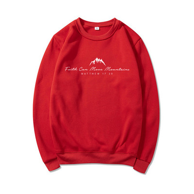 Faith Can Move Mountains Φούτερ Χριστιανική ένδυση Faith Hoodie Χαριτωμένο θρησκευτικό πουλόβερ Γυναικείο Χριστιανικό πουλόβερ Γραφικό τοπ