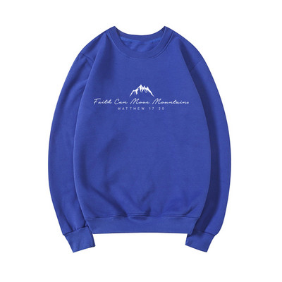 Faith Can Move Mountains Φούτερ Χριστιανική ένδυση Faith Hoodie Χαριτωμένο θρησκευτικό πουλόβερ Γυναικείο Χριστιανικό πουλόβερ Γραφικό τοπ