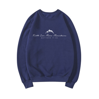 Faith Can Move Mountains Φούτερ Χριστιανική ένδυση Faith Hoodie Χαριτωμένο θρησκευτικό πουλόβερ Γυναικείο Χριστιανικό πουλόβερ Γραφικό τοπ