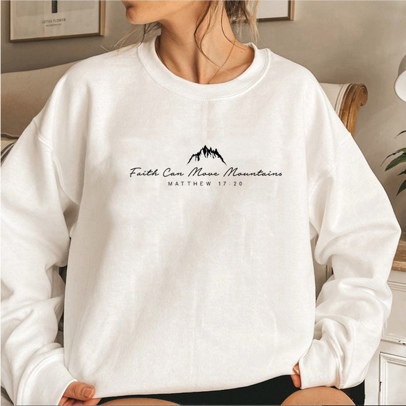 Faith Can Move Mountains Φούτερ Χριστιανική ένδυση Faith Hoodie Χαριτωμένο θρησκευτικό πουλόβερ Γυναικείο Χριστιανικό πουλόβερ Γραφικό τοπ