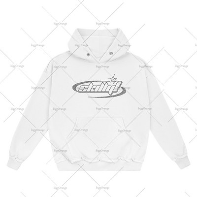 2023 Letter Hot Diamond High Street Hip-hop široki pulover majica s kapuljačom Ženska Y2k Oversize Sweatshirt s američkim retro uličnim trendom Muškarci