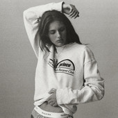 Prince Racquet Club Vintage Γκρι Φθινοπωρινά φούτερ Φαρδιά μακρυμάνικα βαμβακερά πουλόβερ με λαιμόκοψη Χοντρά ζεστά γυναικεία πουλόβερ