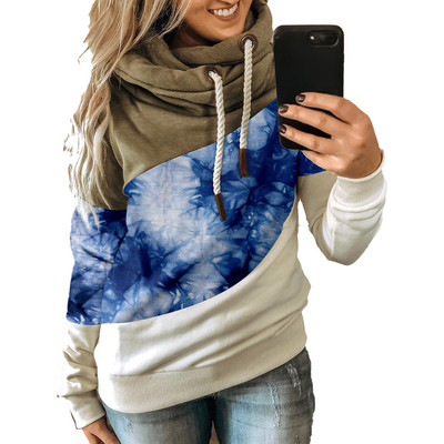 Majice s kapuljačom Prevelike ženske majice s kapuljačom i izrezom u boji, prugasta majica s kapuljačom, pulover i majica s kapuljačom, gornji dijelovi Ženska odjeća Ulična odjeća