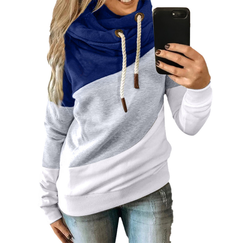 Φούτερ πουλόβερ φούτερ με κουκούλα με κουκούλα λαιμόκοψη με ριγέ κορδόνι με κουκούλα Μπλούζες Γυναικεία ρούχα Street