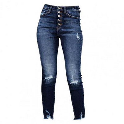 Naiste Teksad Teksapüksid Naiste Teksad püksid Teksapliiatspüksid Seksikad Ripped Hole Tutt Kõrge vöökoht Denimpüksid Tänavarõivad Teksad