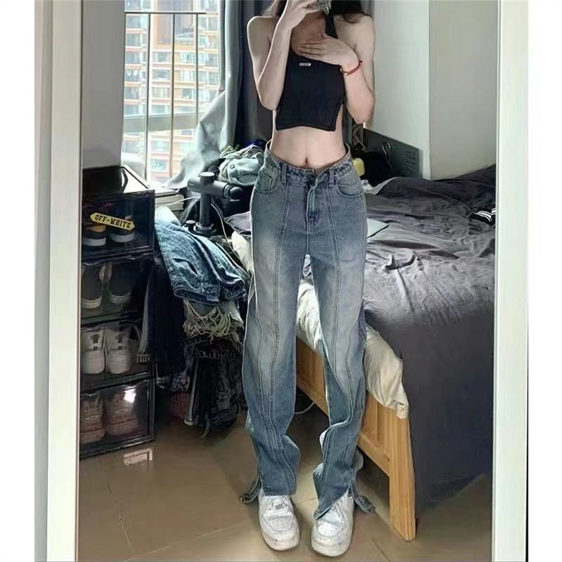 Φαρδύ παντελόνι Cowboy Παντελόνι για Γυναικεία Ρούχα Τζιν Y2k Γυναικεία Ρούχα 2022 Ψηλόμεση Τζιν Γυναικεία Ρούχα της δεκαετίας του `90 Harajuku Μόδα