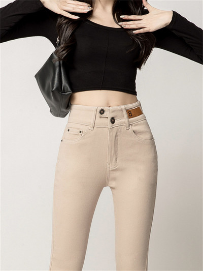 Ψηλόμεσο Γυναικείο τζιν για γυναίκες 2022 Φθινοπωρινό τζιν γυναίκα skinny slim OL παντελόνι μολύβι γραφείου τζιν γυναικείο τζιν παντελόνι
