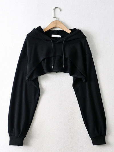 Su skrybėlėmis, gobtuvėliais, Moteriškas Pagrindinis dizainas Jauna korėjietiška mada Mujer, tinkanti paaugliams, paprasta, šauni laisva Y2k jauki gatvės apranga Populiarus