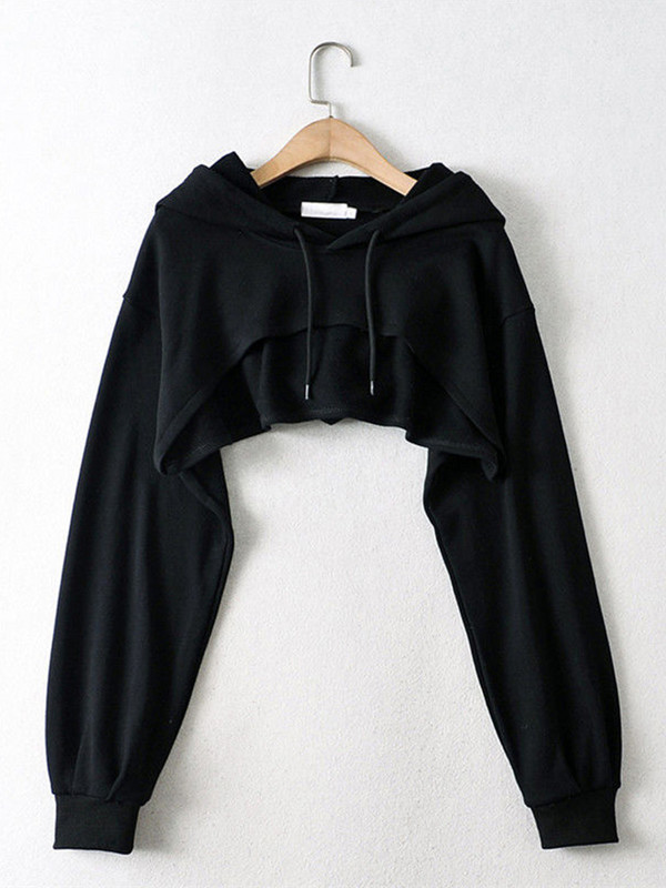 Su skrybėlėmis, gobtuvėliais, Moteriškas Pagrindinis dizainas Jauna korėjietiška mada Mujer, tinkanti paaugliams, paprasta, šauni laisva Y2k jauki gatvės apranga Populiarus