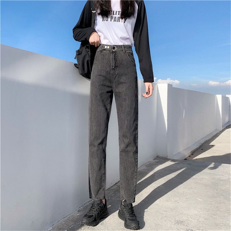 proljeće 2022. ženska moda visokog struka Ženske traperice širokih nogavica baggy Oversize ženske capri hlače jean mom jeans hlače