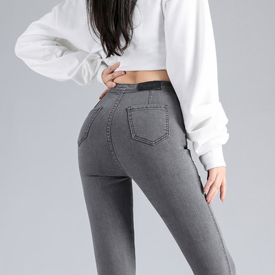 2023. Ženske seksi traperice s visokim strukom, seksi traperice s visokim strukom, isprane tanke uske Y2K ženske elastične hlače veće veličine