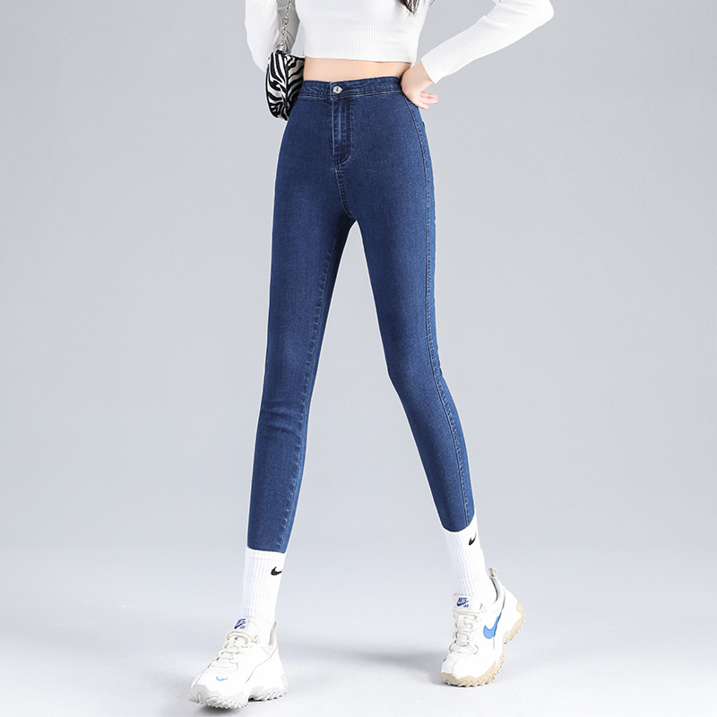 2023. Ženske seksi traperice s visokim strukom, seksi traperice s visokim strukom, isprane tanke uske Y2K ženske elastične hlače veće veličine