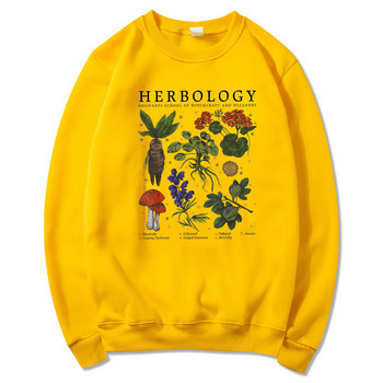 Herbology Plants Суичър Magic Wizard Witchcraft School Hoodie Plants Botanical Herbology Crewneck Суичъри Wizard Tops