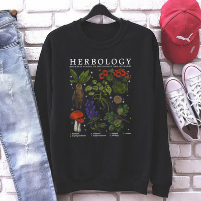 Φούτερ Herbology Plants Magic Wizard School Witchcraft Hoodie Plants Botanical Herbology Crewneck Φούτερ Wizard Tops
