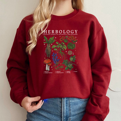 Φούτερ Herbology Plants Magic Wizard School Witchcraft Hoodie Plants Botanical Herbology Crewneck Φούτερ Wizard Tops