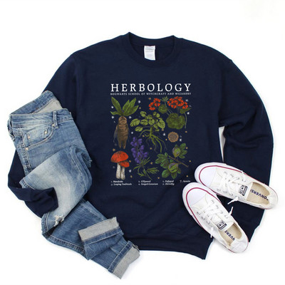 Φούτερ Herbology Plants Magic Wizard School Witchcraft Hoodie Plants Botanical Herbology Crewneck Φούτερ Wizard Tops