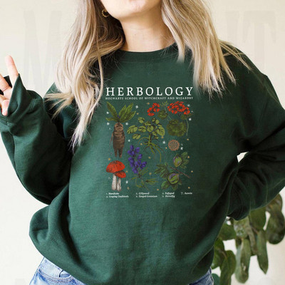 Φούτερ Herbology Plants Magic Wizard School Witchcraft Hoodie Plants Botanical Herbology Crewneck Φούτερ Wizard Tops