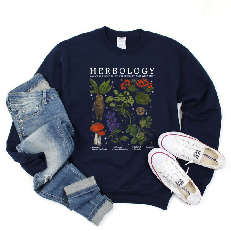 Φούτερ Herbology Plants Magic Wizard School Witchcraft Hoodie Plants Botanical Herbology Crewneck Φούτερ Wizard Tops