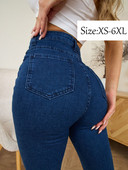 JulyPalette XS-6XL Τζιν για γυναίκες 2023 Φθινόπωρο Χειμώνας Skinny Stretch Slim Jeans Μπλε μαύρο Lady τζιν παντελόνι με μολύβι