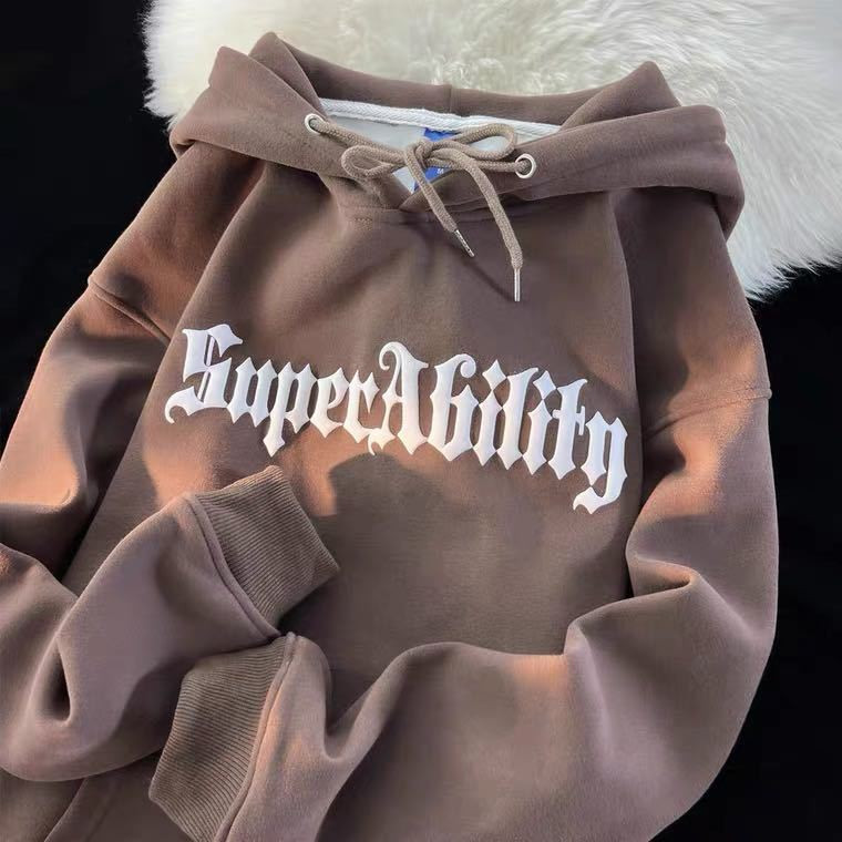 High Street Y2k rudens ir žiemos gobtuvai su užtrauktuku Star Hoodie Gobtuvai Pora Striukė Siuvinėti Trend Amerikietiško stiliaus laisva gryna medvilnė