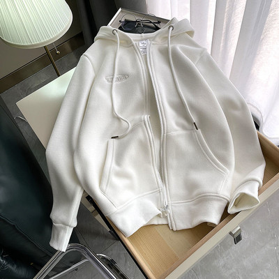 CGC Winter Oversize Zip Up Hoodies Γυναικείες μπλούζες 2022 Harajuku με κουκούλα Γυναικεία ζεστά βελούδινα μπλουζάκια casual μπλουζάκια