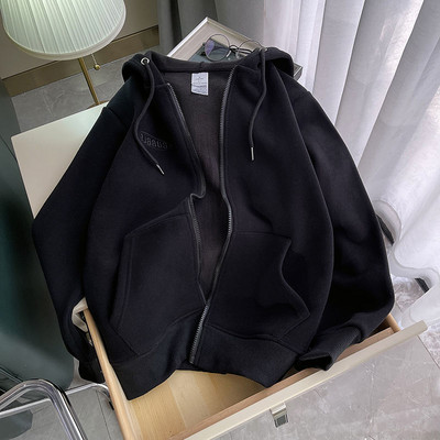 CGC Winter Oversize Zip Up Hoodies Γυναικείες μπλούζες 2022 Harajuku με κουκούλα Γυναικεία ζεστά βελούδινα μπλουζάκια casual μπλουζάκια