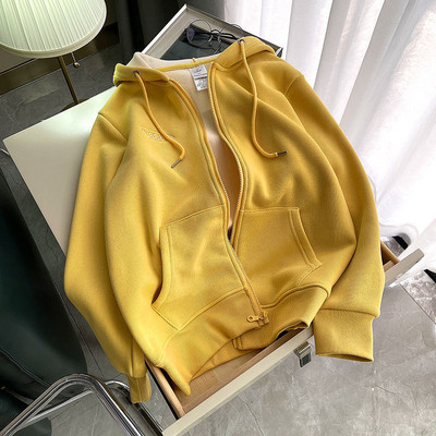 CGC Winter Oversize Zip Up Hoodies Γυναικείες μπλούζες 2022 Harajuku με κουκούλα Γυναικεία ζεστά βελούδινα μπλουζάκια casual μπλουζάκια