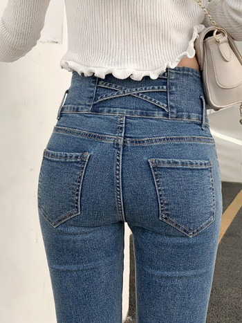 Καλοκαίρι 2023 Y2k Vintage Boyfriend Stretch Jeans Γυναικεία Slim Pencil Παντελόνι Ψηλόμεση Streetwear Skinny Little Feet Τζιν παντελόνι