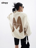 Circyy Φούτερ Γυναικεία Χειμερινά Ρούχα Πουλόβερ Έντυπη Επιστολή Μινιμαλισμός Fleece Φαρδιά Υπερμεγέθη 2022 Φούτερ Y2k Ζεστά Casual