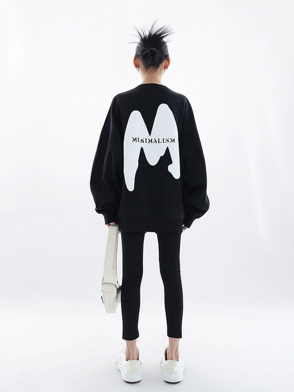 Circyy Φούτερ Γυναικεία Χειμερινά Ρούχα Πουλόβερ Έντυπη Επιστολή Μινιμαλισμός Fleece Φαρδιά Υπερμεγέθη 2022 Φούτερ Y2k Ζεστά Casual