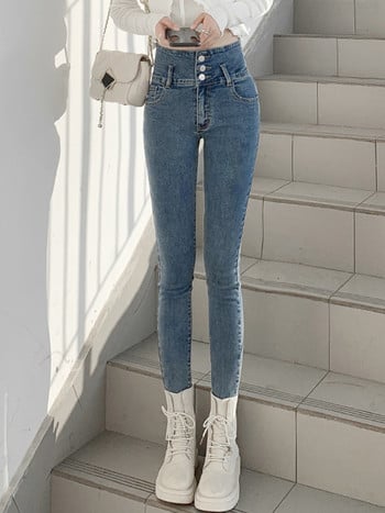 Καλοκαίρι 2023 Y2k Vintage Boyfriend Stretch Jeans Γυναικεία Slim Pencil Παντελόνι Ψηλόμεση Streetwear Skinny Little Feet Τζιν παντελόνι