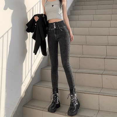 Καλοκαίρι 2023 Y2k Vintage Boyfriend Stretch Jeans Γυναικεία Slim Pencil Παντελόνι Ψηλόμεση Streetwear Skinny Little Feet Τζιν παντελόνι