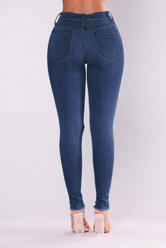 Vruće rasprodaje 2023. Poderane traperice za žene Modne uske rastezljive traper hlače ulične hlače Ležerna ženska odjeća