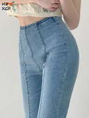 2023 Ψηλόμεσο τζιν τζιν γυναικείο ελαστικό φουσκωτό παντελόνι Φαρδύ παντελόνι κορεατικής έκδοσης Y2k Παντελόνι Vintage τζιν Γυναικείο