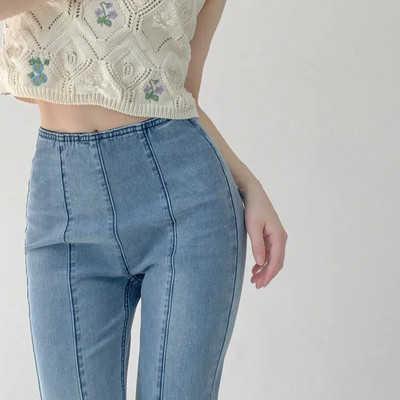2023 Ψηλόμεσο τζιν τζιν γυναικείο ελαστικό φουσκωτό παντελόνι Φαρδύ παντελόνι κορεατικής έκδοσης Y2k Παντελόνι Vintage τζιν Γυναικείο