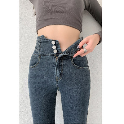 Ψηλόμεσο στενό τζιν φθινόπωρο 2022 Νέα μόδα παντελόνι μολύβι Γυναικείο παντελόνι υψηλής ελαστικότητας ίσιο τζιν τζιν Street