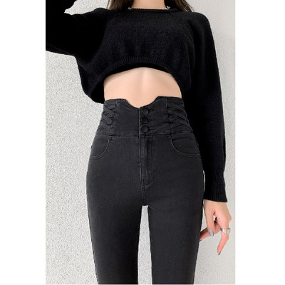 Ψηλόμεσο στενό τζιν φθινόπωρο 2022 Νέα μόδα παντελόνι μολύβι Γυναικείο παντελόνι υψηλής ελαστικότητας ίσιο τζιν τζιν Street